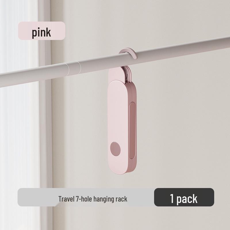 Xin Zao Portable Travel Clothes Hanger - Multi-functional Folding Rack with Seven Drying Holes for Hotel and Business Trips.