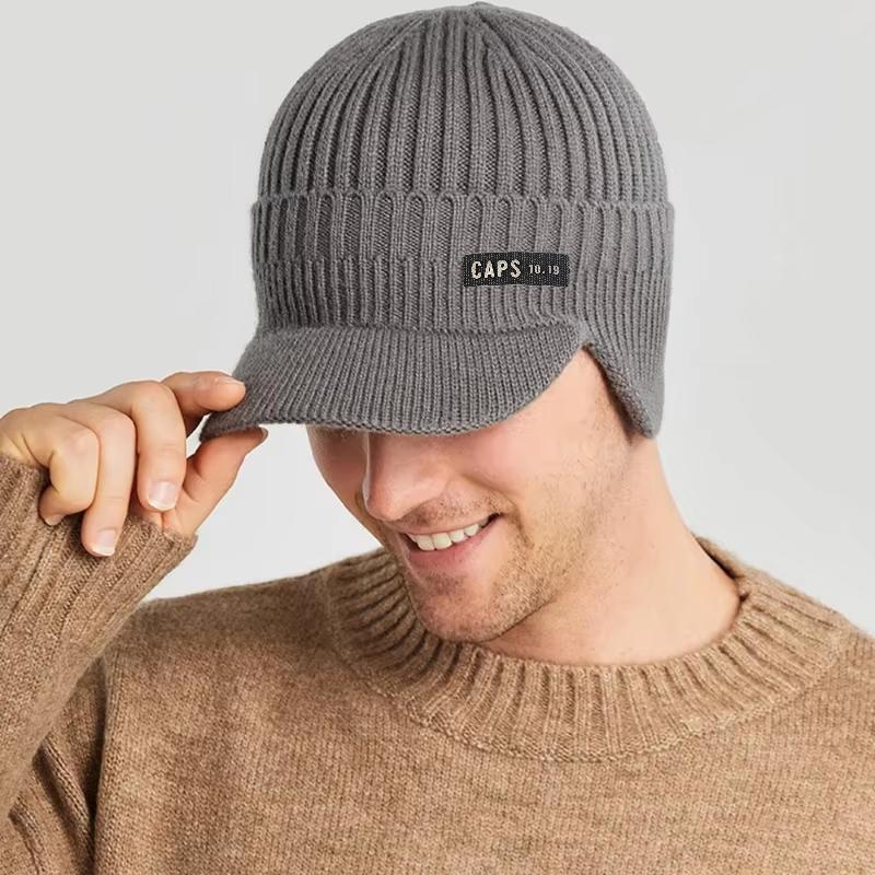 

Unisex Winter Warm Slouchy Knit Beanie with Thick Fleece Lined Casual Comfortable Pullover Hats,Newsboy Caps for Cold Weather One Size серый