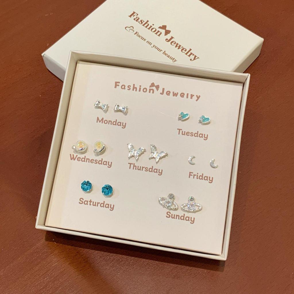 Letnie Kolczyki Serce z Kwiatami Pudełko Prezentowe: Wszechstronne codzienne ubrania dla kobiet i studentek