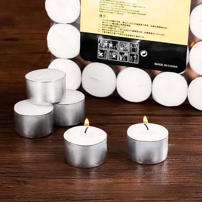 Teewachs-Aromatherapie-Kerze 2/3/4/6/8 Stunden Heizkerzenlampe, Aluminiumschalenkerze
