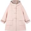 Mucmukn Girls' Pink Plaid Wool Blend Winter Coat