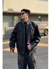 Men's Trendy PU Leather Motorcycle Jacket - Cool Half-High Collar, Casual Spring/Autumn Style