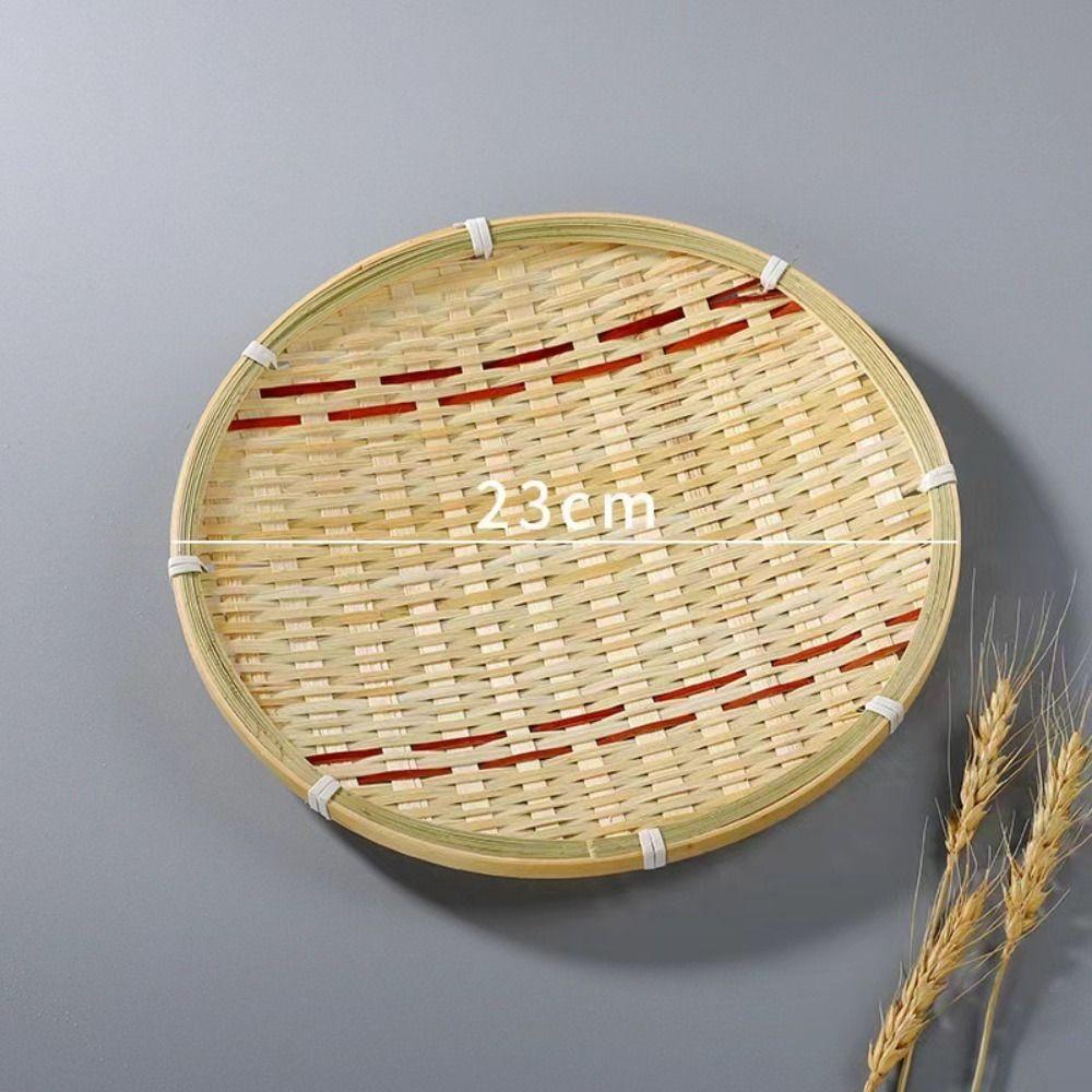 Vegetable Food Storage Basket Bread Round Snack Basket Rustic Woven Basket  for Fruit Vegetables