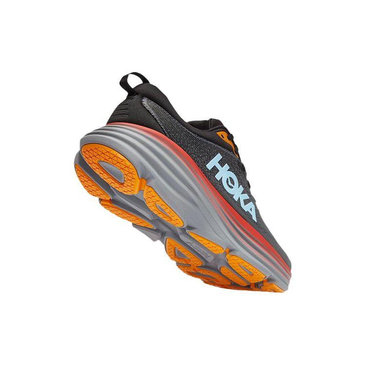 Baskets HOKA Bondi 8 Anthracite Bleu Rouge Homme Gris Castlerock 1123202-ACTL
