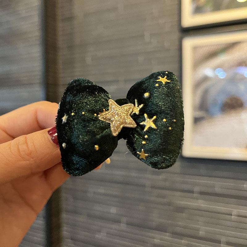 Christmas Bells & Bow Hair Clips Set for Girls - Festive Pompon Hairpins & Autumn/Winter Ties