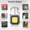 COB Rechargeable Mini LED Flashlight Keychain with Bottle Opener and Screwdriver