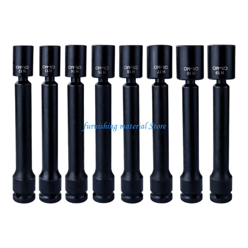 Y5GD 8pcs Swivels Sockets Wrenches Adapters Alloy Steel Construction Suitable with Power Tool Maintenance