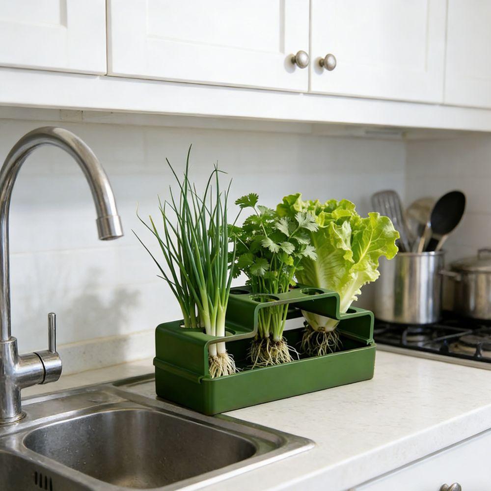 Plastic Chives Seedling Tray Lettuce Ventilated Sprout Planting Pot Celery Coriander Water Cultivation Box Vegetable Growing