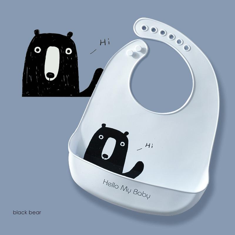 Waterproof Baby Bibs For Baby Kid Soft Silicone Feeding Bib Summer Baby Stuff Feeding Cartoon Print Girl Boy Bibs Burp Cloths