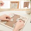 Wooden Puzzle DIY Coloring Puzzle Unique Irregular Jigsaw Puzzle Pieces Game Birthday Puzzle DIY Doodling Educational Puzzle