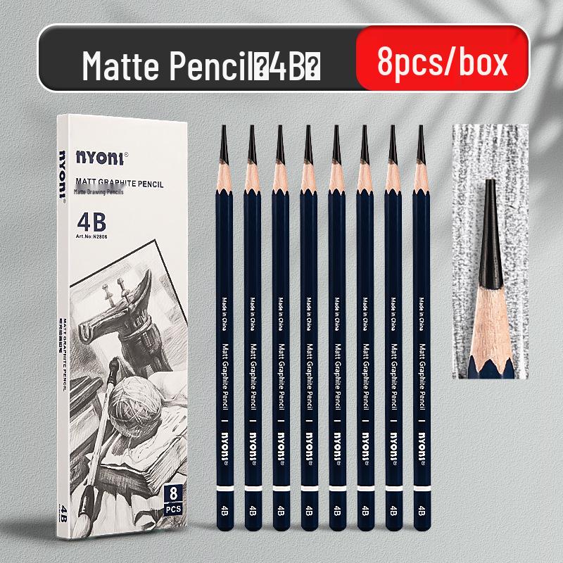 Neoni Matte Sketching & Soft Charcoal Pencils for Art Students with Professional Painting Brushes.