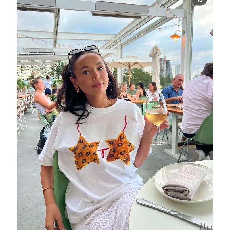 Fashion Women's T-Shirt Summer American Ins Casual Printing Graphic T-sh