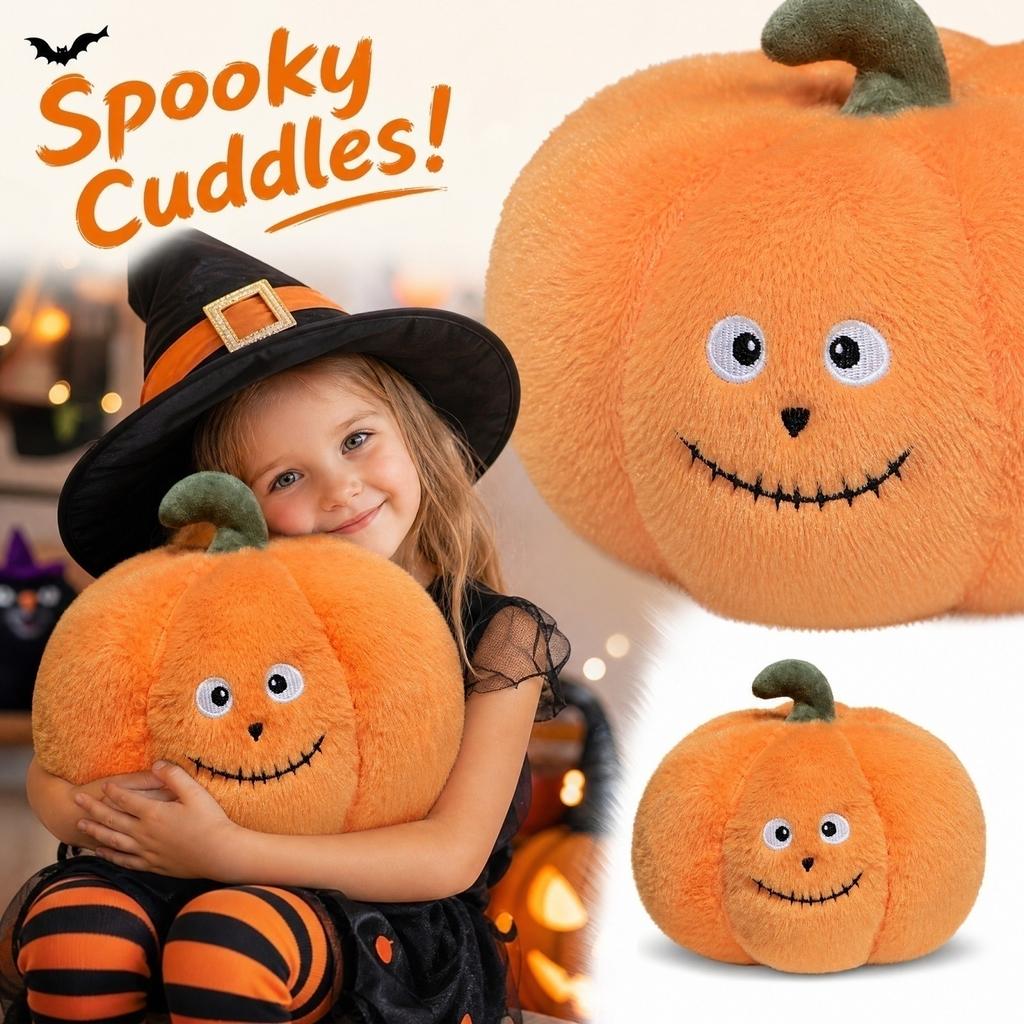 Soft Halloween Pumpkin Plush Toy Stuffed Animal for Holiday Home Decor and Party Favors