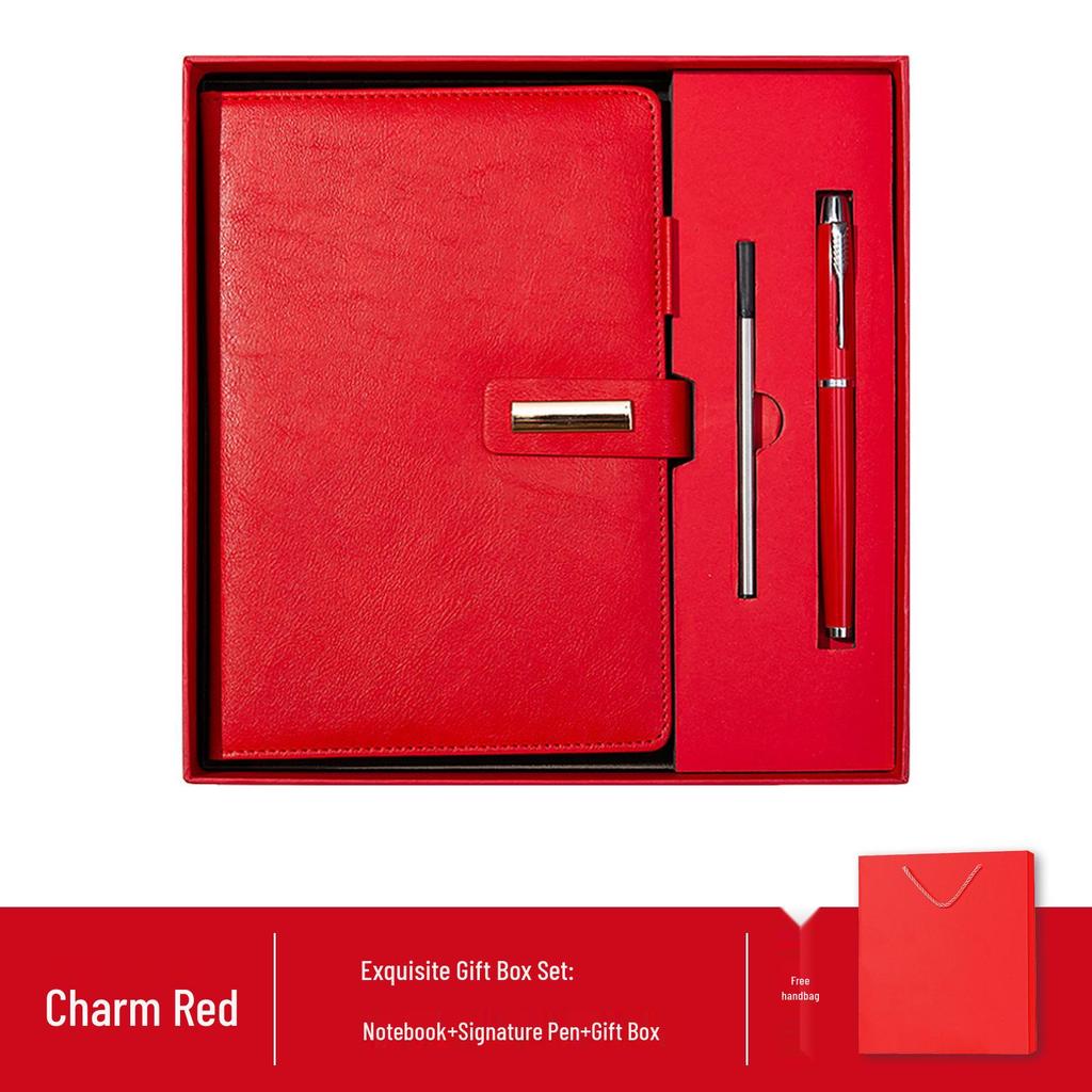 Luxury Business Notebook & Thermos Cup Set - Customizable Logo for Office Souvenirs