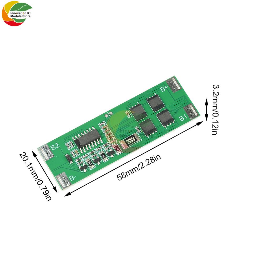 3S 12.6V 18650 Lithium Battery Protection Board 15A Charge/Discharge Protection Board with Charging Balancing Power Module