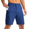 Men's Golf Shorts with Multi Pockets, Elastic Waist Casual Dress Shorts for Summer