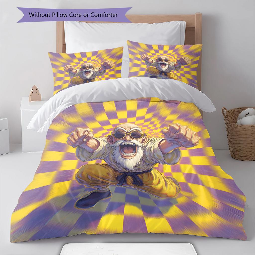 Set Copripiumino Trapuntato con Fantasia Cartone Animato Federa Decorazione per la Casa Regalo di Compleanno (1 * copripiumino + 2 * federa, senza nucleo)
