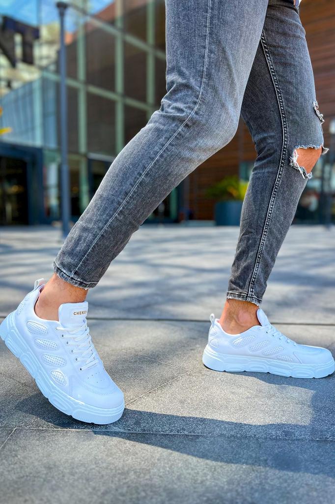 Chekich H New Collection CH105 Cronus Men Shoe White Black Brown Tan