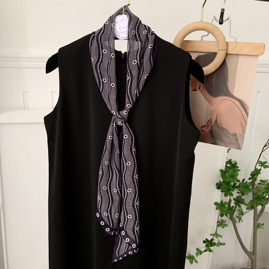 Scarf for Women Versatile Neck Flower Scarf Versatile Striped Headband Hairband Scarf
