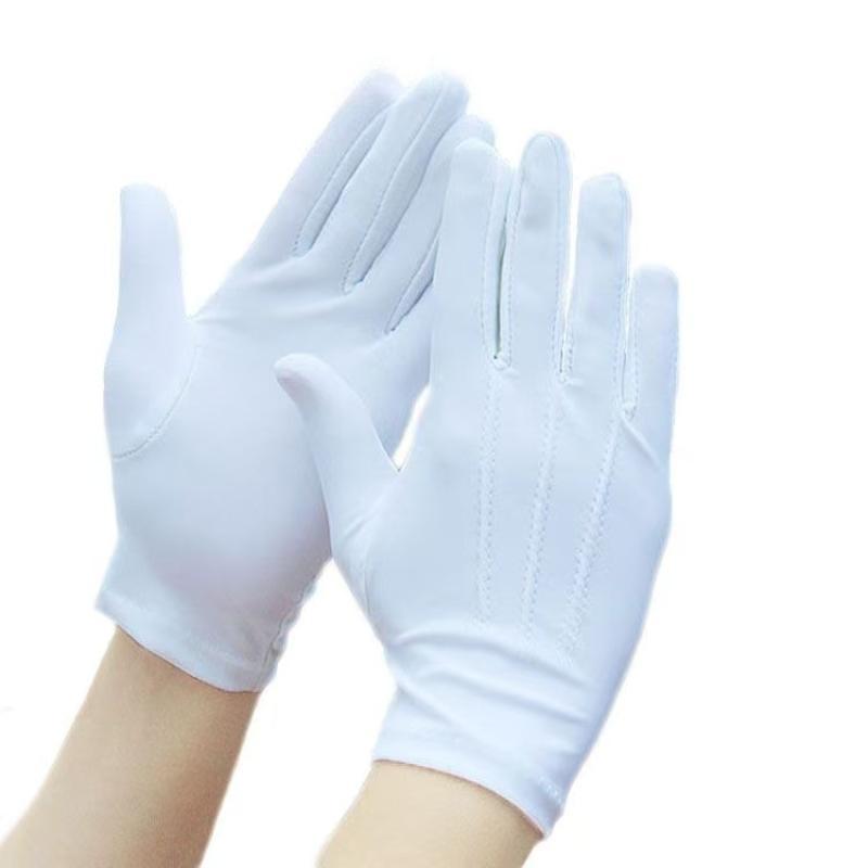 Thin Solid Color Short Gloves High Elastic Spandex Fashion Formal Etiquette for Banquet Prom Stage Performance
