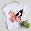Butterfly Cute Sweet Lovely Casual T Shirt Graphic Print Fashion Crew Neck Short Sleeve Plus Size T Shirt Unisex