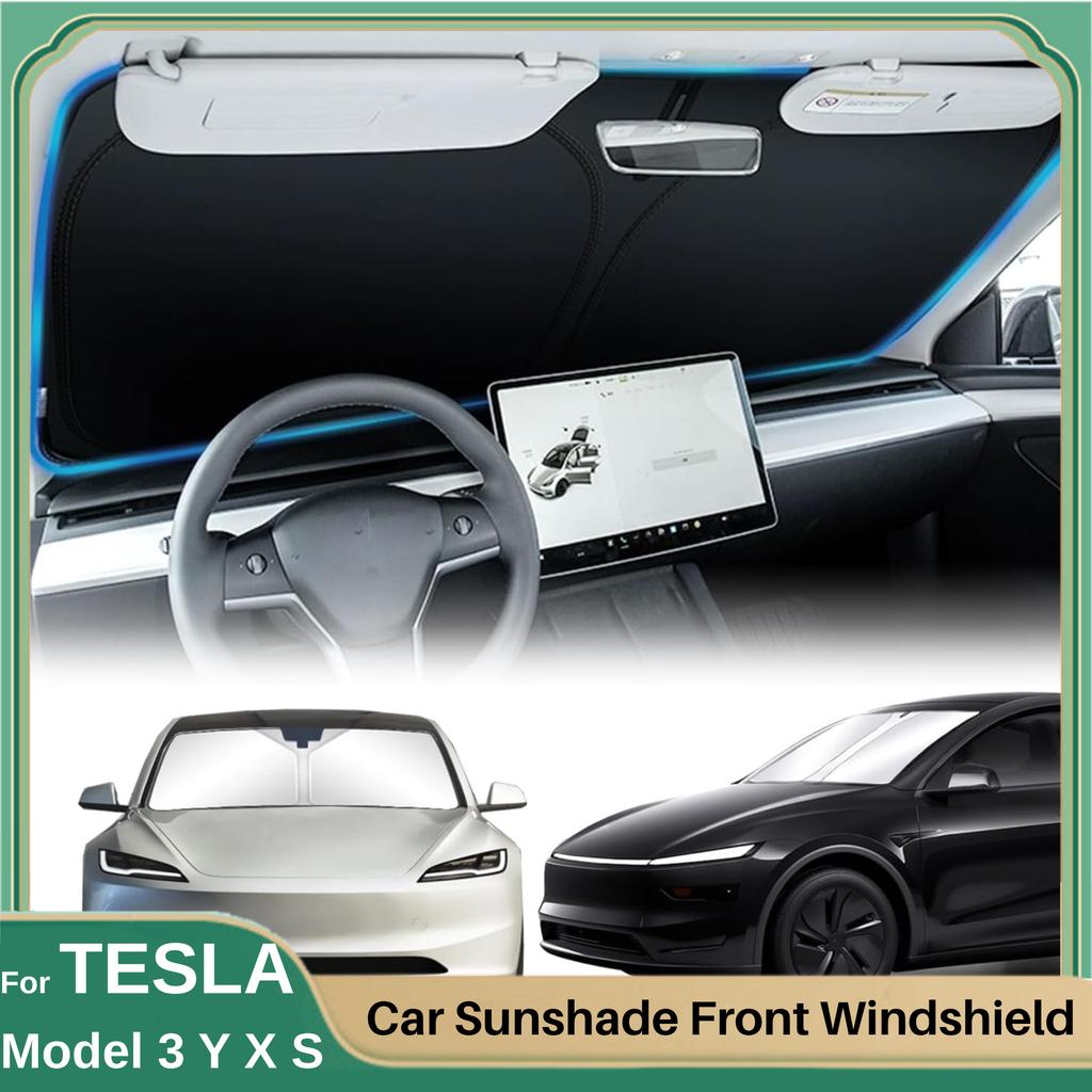 For Tesla Model 3 Model Y Car Windshield Sunshade Cover Front Window Sun Shade Visor Auto Interior Accessories UV Protection