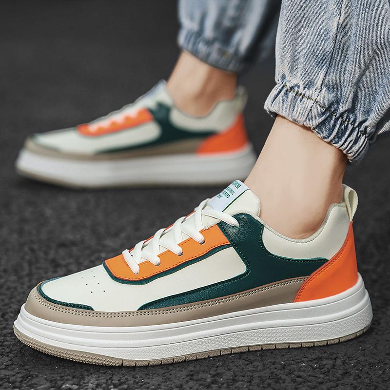 Mens Skateboard Sneakers Lace Up England Mens Casual Shoes Mens Big Size 48 Skate Shoes Soft Bottom Mens White Shoes Tenis