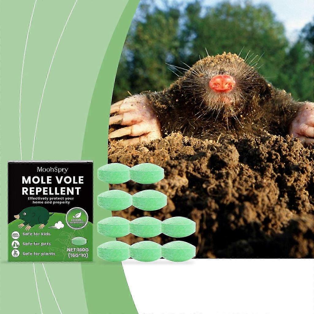 Moonspry Mole Repellent Pills: Outdoor Courtyard Mole Repellent, Odor Repellent, Free From Mole Disturbance