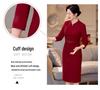 Mother's Red Festive Spring 2025 Wedding Banquet Dress - Elegant, Stylish, Young Mother of the Groom Formal Toasting Outfit
