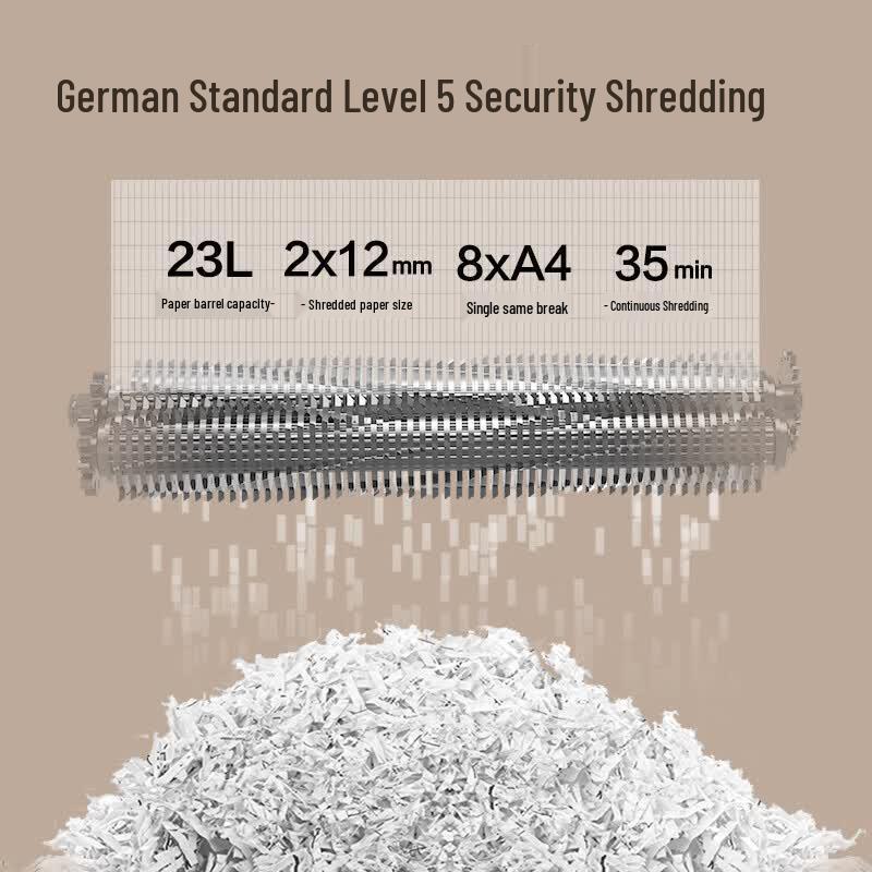 Deli GA888 Level 5 High-Security Commercial Paper Shredder CN plug (adapter included)