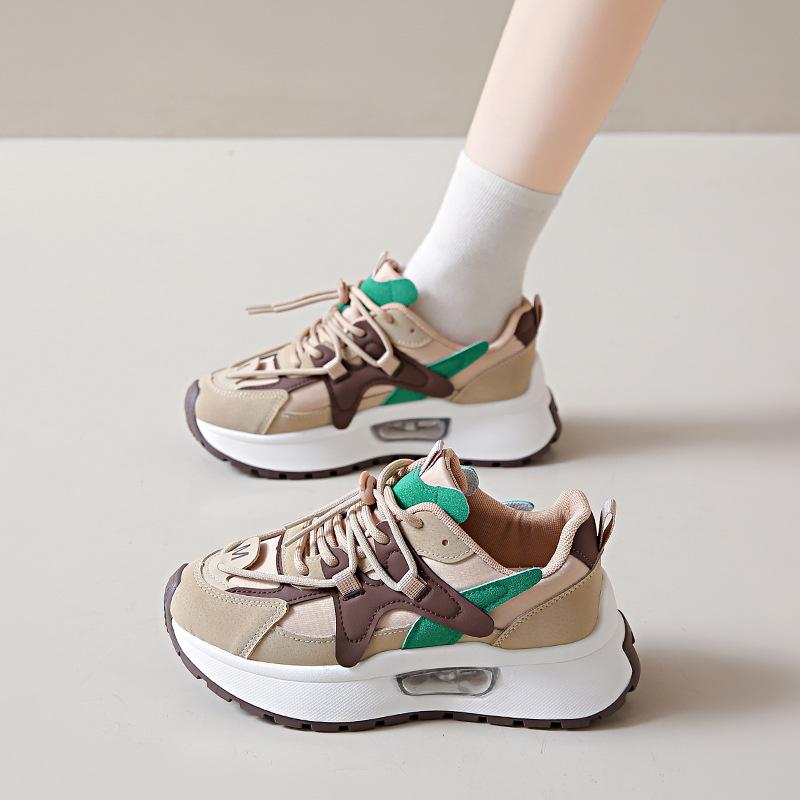 2025 Mori autumn and winter new products dopamine platform heightening board shoes women's versatile bread shoes women's sports dad shoes women