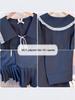 Plus Size Women's College Style Doll Collar Pleated Dress for Spring & Autumn (130-320 Jin)