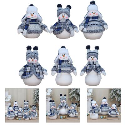 Stuffed Toy Santa Snowman Figurines Christmas Ornament Home Decor Stylish Holiday Decorations Christmas Gift