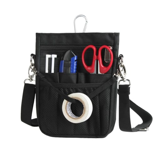 CARRY ALL BEFORE ONE Multifunctional Waist Pouch, Nurse Pouch, Waist Bag, 3-Way Shoulder Bag with Gusset, Stationery Bag for Work, Nursing, Care, and