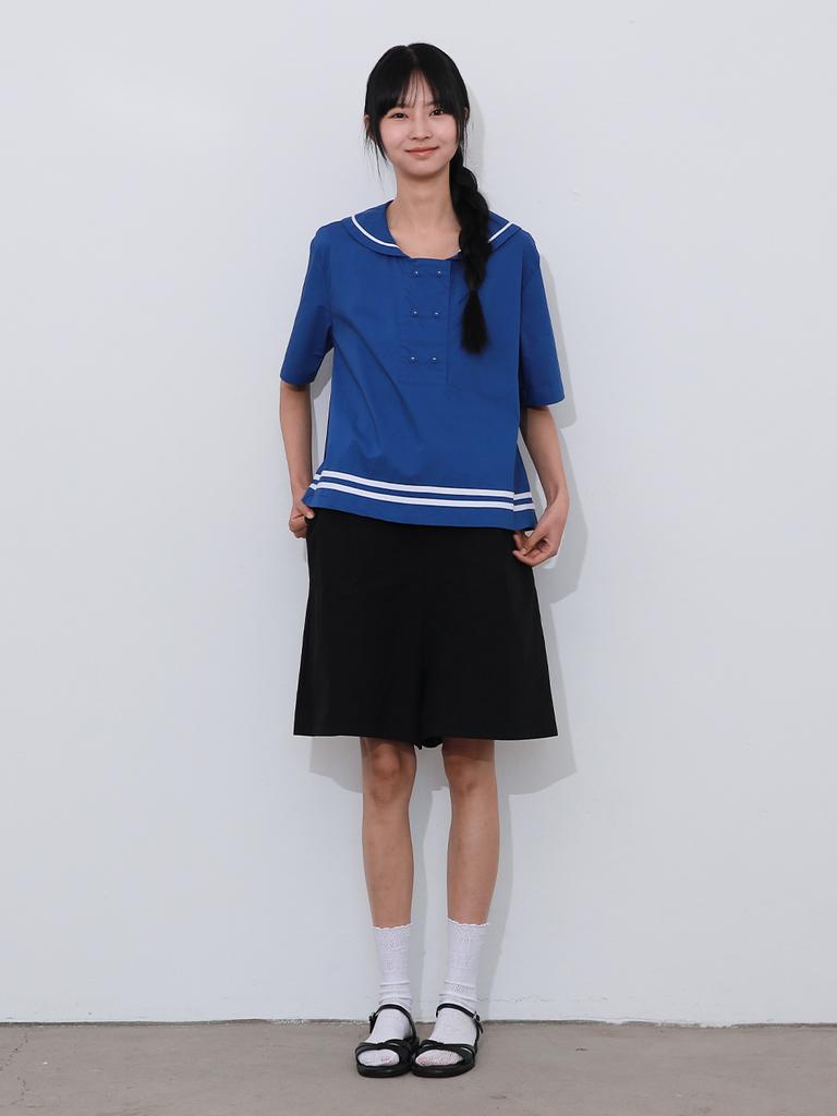 VINCENT NAVY Sehwa Sailor Blouse_Blue