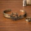 Artistic Sewing Machine Pattern Rings Sturdy Alloy Craftsmanship