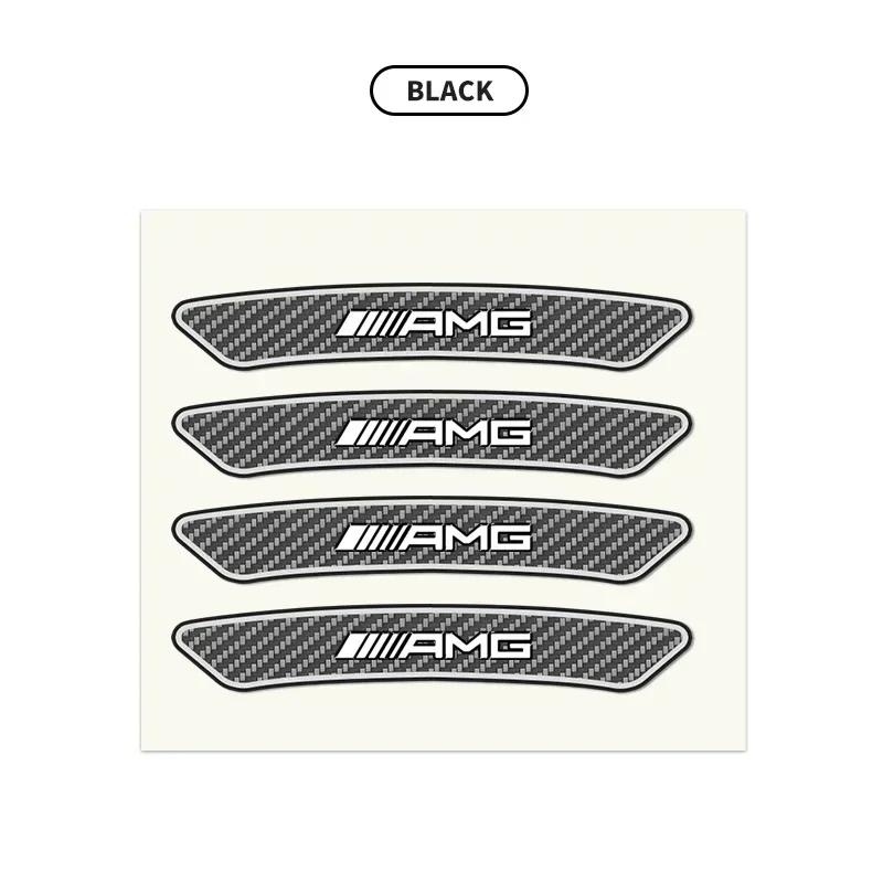 BNXP8 4pcs Car Styling Wheel Rims Racing Stickers Badges Auto Decoration For Mercedes benz AMG W204 W203 W212 W211 W124 W210 GLC E