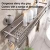 No Drilling Bathroom Shelf Aluminum Toilet Storage Rack Multifunctional Wall Shampoo Holder