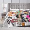 Saja Boys  Kpop Hunter Halloween Warm Soft Blankets  Camping Plush Throw Blanket Comfortable Home Decor Bedspread Sofa Bed Cover