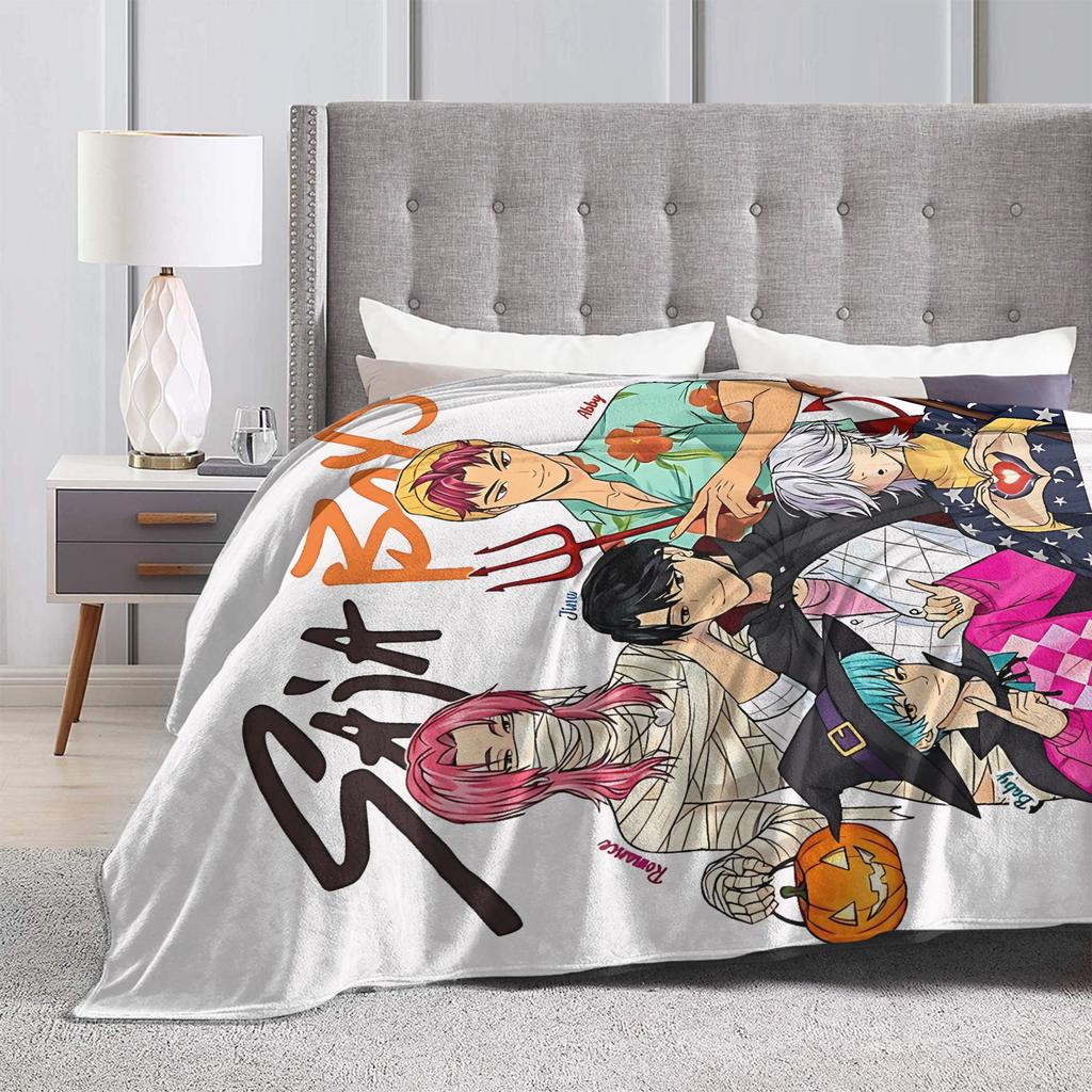 Saja Boys  Kpop Hunter Halloween Warm Soft Blankets  Camping Plush Throw Blanket Comfortable Home Decor Bedspread Sofa Bed Cover