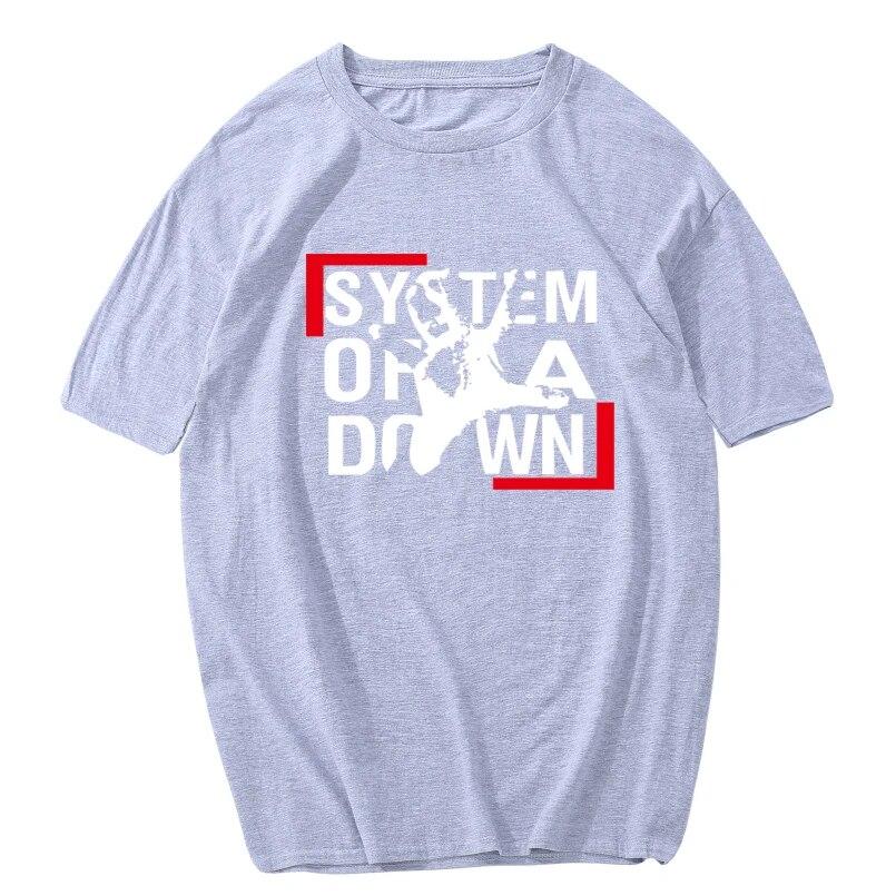 Tričko System Of A Down s kovovou páskou Unisex hipster volné streetwear estetické tričko vintage letní topy tričko Unisex oblečení