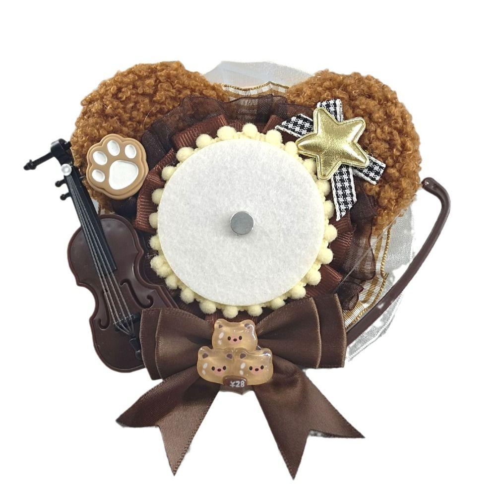Crafts Cute Badge Holder Bow Decoration Badge Decoration Tray  Badge Organizer