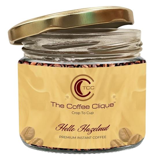 

The Coffee Clique | Hello Hazelnut - 100 г | Премиальный растворимый кофе | 100% чистая арабика, без цикория, без добавок | 50 порций насыщенного и ароматного кофе