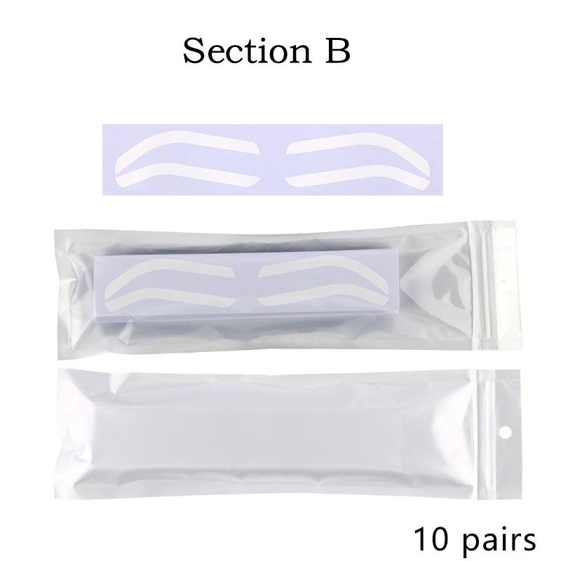 10Pairs Disposable Eyebrow Design Stencil Eyebrow Tint Airbrush Auxiliary Sticker For Brows Shaping