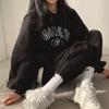 Women's Loose Fit Tracksuit Long Sleeve Hoodie Elastic Waist Jogger Pants Two Piece Outfit Set