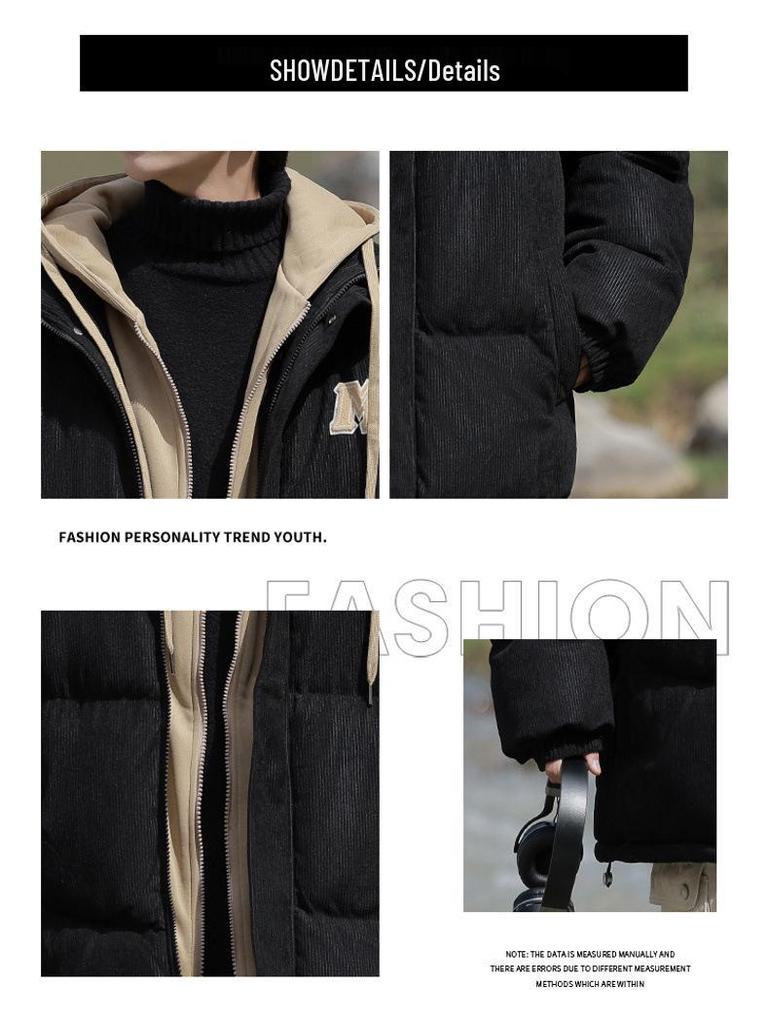 Men's Thickened Corduroy Two-Piece Sports Jacket - Winter Warm, Trendy Workwear