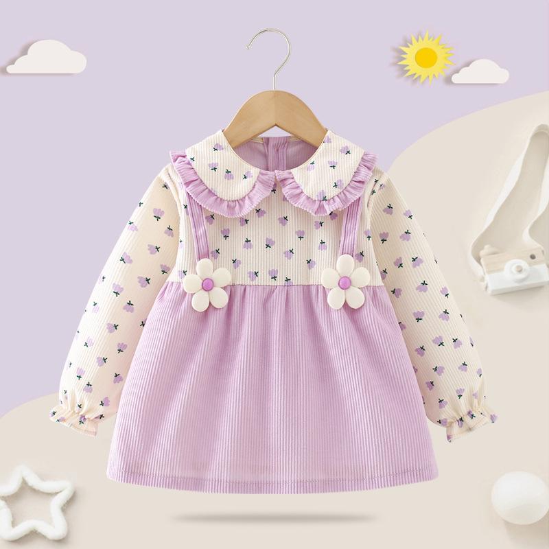Autumn Waterproof Princess Coverall: Stylish, Stain-Resistant Protective Dress for Girls