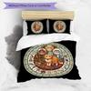 Royal Cats Realm Pattern Bedding,Quilt Set Quilt Cover Pillowcase Home Birthday Gift (1*duvet cover+2*pillowcase,without core)
