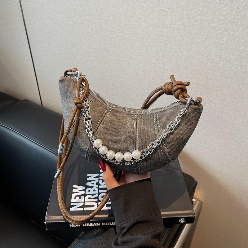 Fashion Bag Women's Simple Casual Dumpling Bag Summer New Niche High-end Oblique Cross Croissant