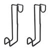 2PCS 8 Inch Tack Hook Horse Halter Rack Over Rail Bridle Hooks Metal Horse Water Bucket Hangers Stall Accessories Black